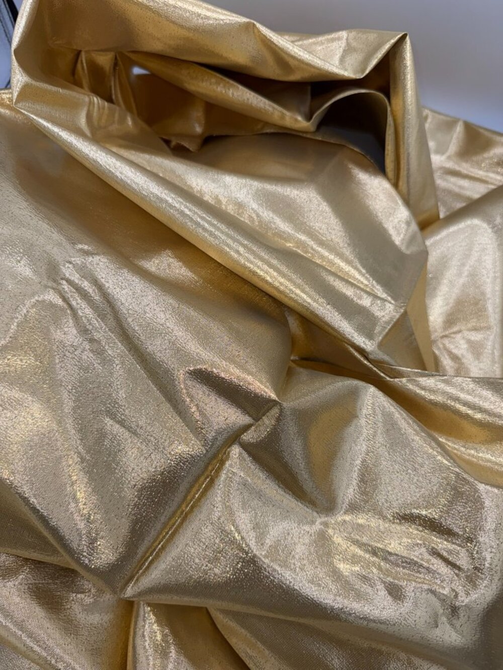 Metallic Gold Fabric 3.56 Yards x 44" Wide Shiny Sewing Craft Material - Picture 2 of 7